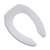 Elongated Bowl Closet Seat Commercial Open Front Less Cover White