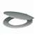 Round Front Plastic Closet Seat White