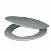 Round Front Plastic Closet Seat White