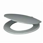Round Front Plastic Closet Seat White