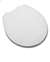 Round Front Wood Closet Seat With Ec White