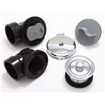 Waste & Overflow ABS Schedule 40 Lift and Turn Half Kit Chrome Plated