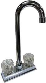 Lead Law Compliant 1.5 GPM 2 Handle Bar Faucet W/10 Spout Polished Chrome