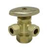 Lead Law Compliant Rough Brass 5/8 OD Compact X 3/8 Dual Outlet ST