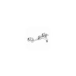 Lead Law Compliant 2 GPM 2 Handle 6 Wall Mount Kitchen Less Dish Polished Chrome