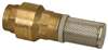Lead Law Compliant 1 Brass Foot Valve With Stainless Steel Strainer