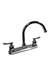 Lead Law Compliant 1.5 GPM 2 Handle Kitchen Faucet Less Spray Polished Chrome