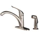 Lead Law Compliant 1 Handle 1.5 Kitchen Faucet With Spray Brushed Nickel