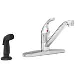 Lead Law Compliant 1.5 GPM 1 Handle Kitchen Faucet With Spray Polished Chrome