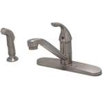 Lead Law Compliant 1.5 GPM 1 Handle Kitchen Faucet With Spray Brushed Nickel