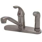 Lead Law Compliant 1.5 GPM 1 Handle Kitchen Faucet With Spray Polished Chrome