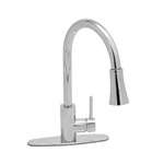 Ccy Lead Law Compliant 1.8 1 Handle Kitchen Faucet With Pull Down Polished Chrome