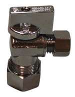 Lead Law Compliant 5/8 OD X 1/4 OD Quarter Turn Angle Valve