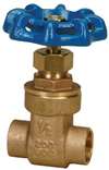 Lead Law Compliant 1/2 Brass 200 # Sweat Non-Rising Stem Gate Valve