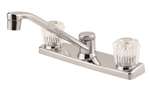 Lead Law Compliant 1.75 GPM 2 Handle Kitchen Faucet Acrylic Handle
