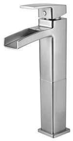 Lead Law Compliant 1.5 GPM 1 Handle Vessal Faucet Brushed Nickel *kenzo