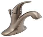 Lead Law Compliant 1.5 GPM 1 Handle 4 Centerset Lavatory Faucet Metal Pop Up Brushed Nickel