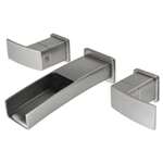 Lead Law Compliant 1.5 GPM 2 Handle 8 Wall Mount Lavatory Faucet Brushed Nickel
