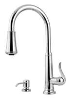 Lead Law Compliant 1.75 GPM 1 Handle 2-4H Pull Down Kitchen