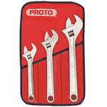 3 Piece Adjustable Wrench Set W/Pouch