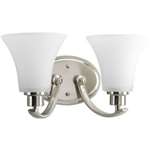 Brushed Nickel 2 100 Watts Medium Bracket