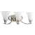 Brushed Nickel 3 100 Watts Medium Bracket