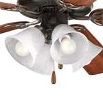 Antique Bronze 4 60 Watts Medium Fan Light Kit