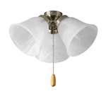 Brushed Nickel 3 60 Watts Candelabra Fan Light Kit