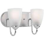 Polished Chrome 2 100 Watts Medium Bracket