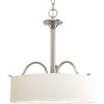 Brushed Nickel 3 100 Watts Medium Pendant