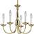 Polished Brass 5 60 Watts Candelabra Hanging