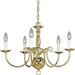 5 60 Watts Candelabra Hanging