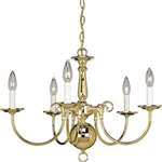 5 60 Watts Candelabra Hanging