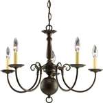 5 60 Watts Candelabra Hanging