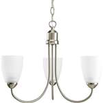 Brushed Nickel 3 100 Watts Medium Hanging