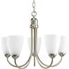 Brushed Nickel 5 100 Watts Medium Hanging