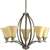 Antique Bronze 5 100 Watts Medium Hanging