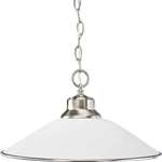 Brushed Nickel 1 100 Watts Medium Pendant