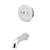 Tub Trim Kit Less Handle Polished Chrome Universal