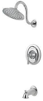 1 Handle Tub and Shower Trim *saxton Polished Chrome