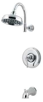 1 Handle Lever Tub and Shower Trim Kit Ashfield Polished Chrome