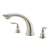 2 Handle Three Hole Roman Tub Trim Kit Avalon Brushed Nickel