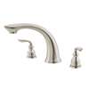 2 Handle Three Hole Roman Tub Trim Kit Avalon Brushed Nickel