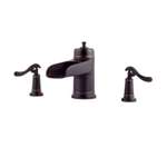 2 Handle Three Hole Roman Tub Trim Kit Ashfield Rustic Bronze