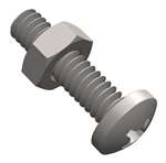 1/4 20X3/4 RH Stove Bolt 25PK