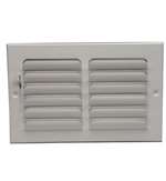 14 X 8 1 Way Curved Sidewall / Ceiling Reg W/Ml White