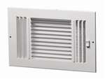 10 X 8 3 Way Sidewall / Ceiling Reg White