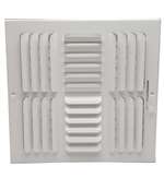 12 X 12 4 Way Curved Sidewall / Ceiling Reg W/Ml White