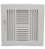 8 X 8 4 Way Sidewall / Ceiling Reg W/Ml White