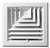 10 X 10 A3W Aluminum 3WAY Ceiling Diffuser White